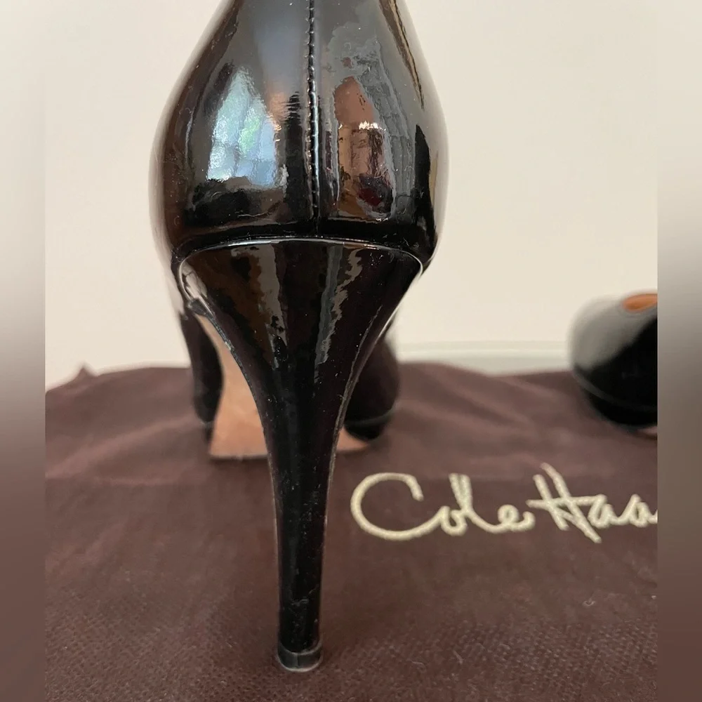 Cole Hasn Patent Leather Pumps 8.5 Black EUC